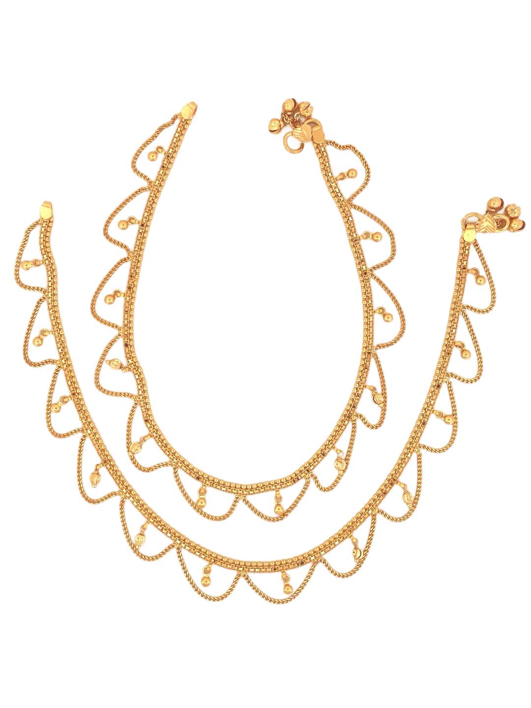 22K Gold Designer Ladies Anklet