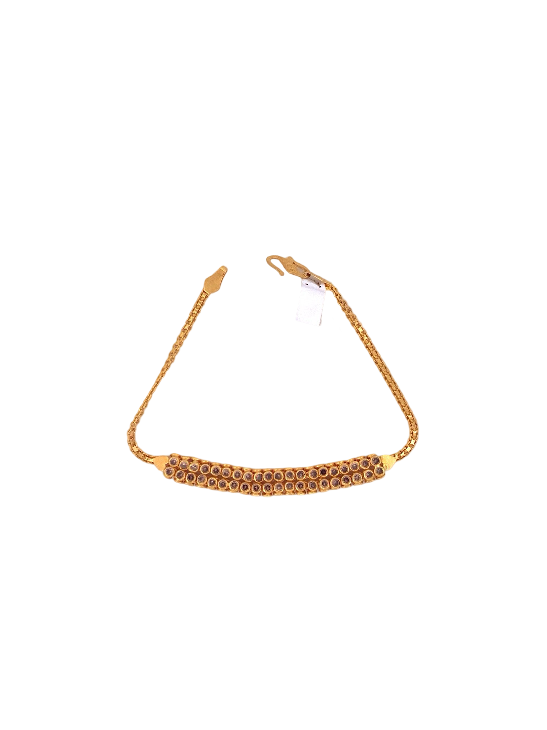 22K Gold CZ Designer Ladies Bracelet