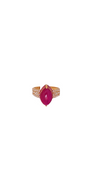 22K Gold Pink CZ Designer Ladies Ring