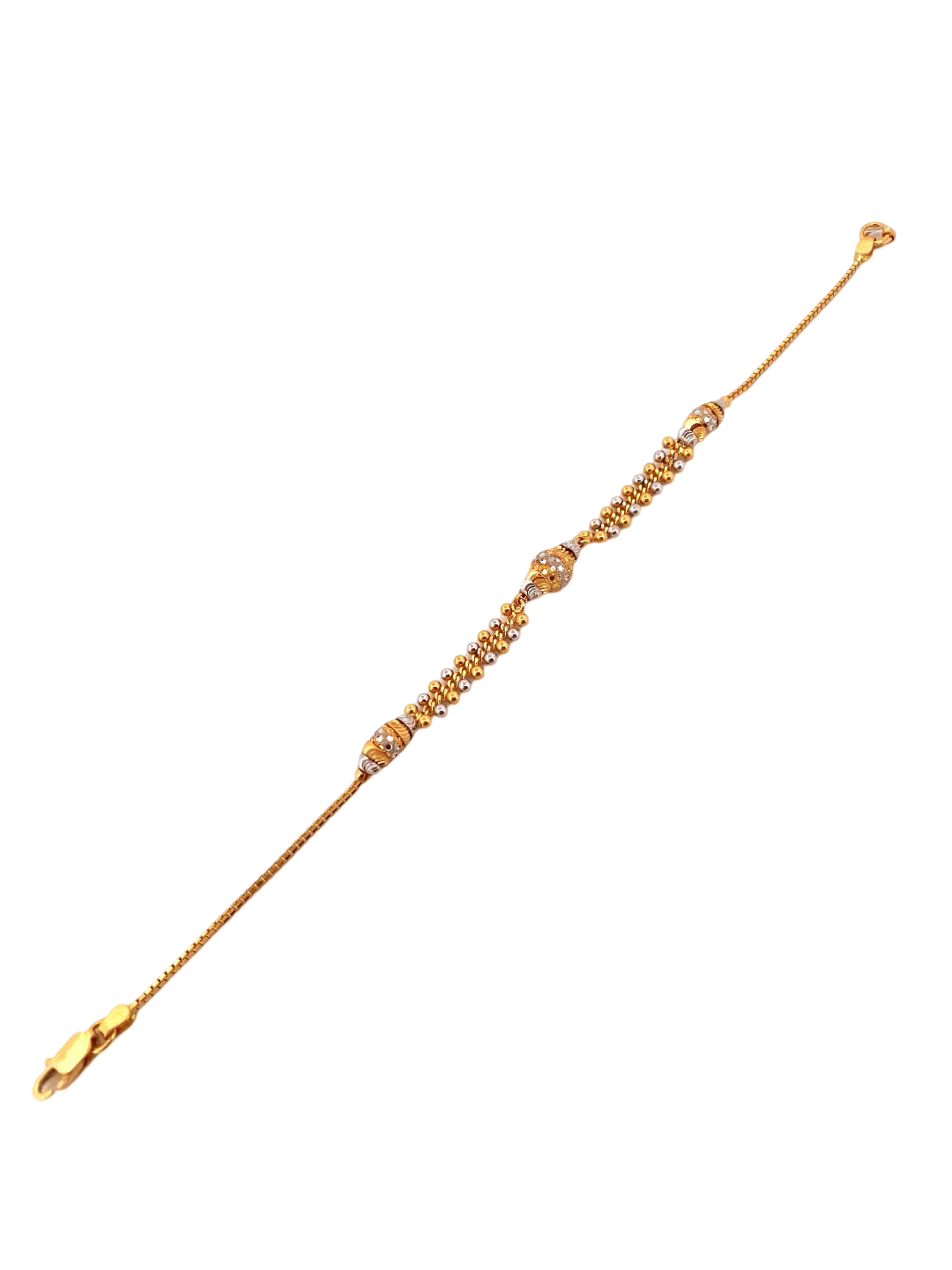 22K Gold Two-tone Designer Ladies Bracelet