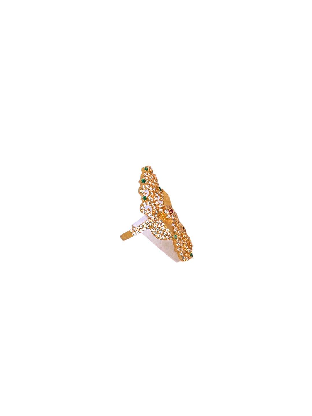 22K Gold CZ Designer Ladies Ring