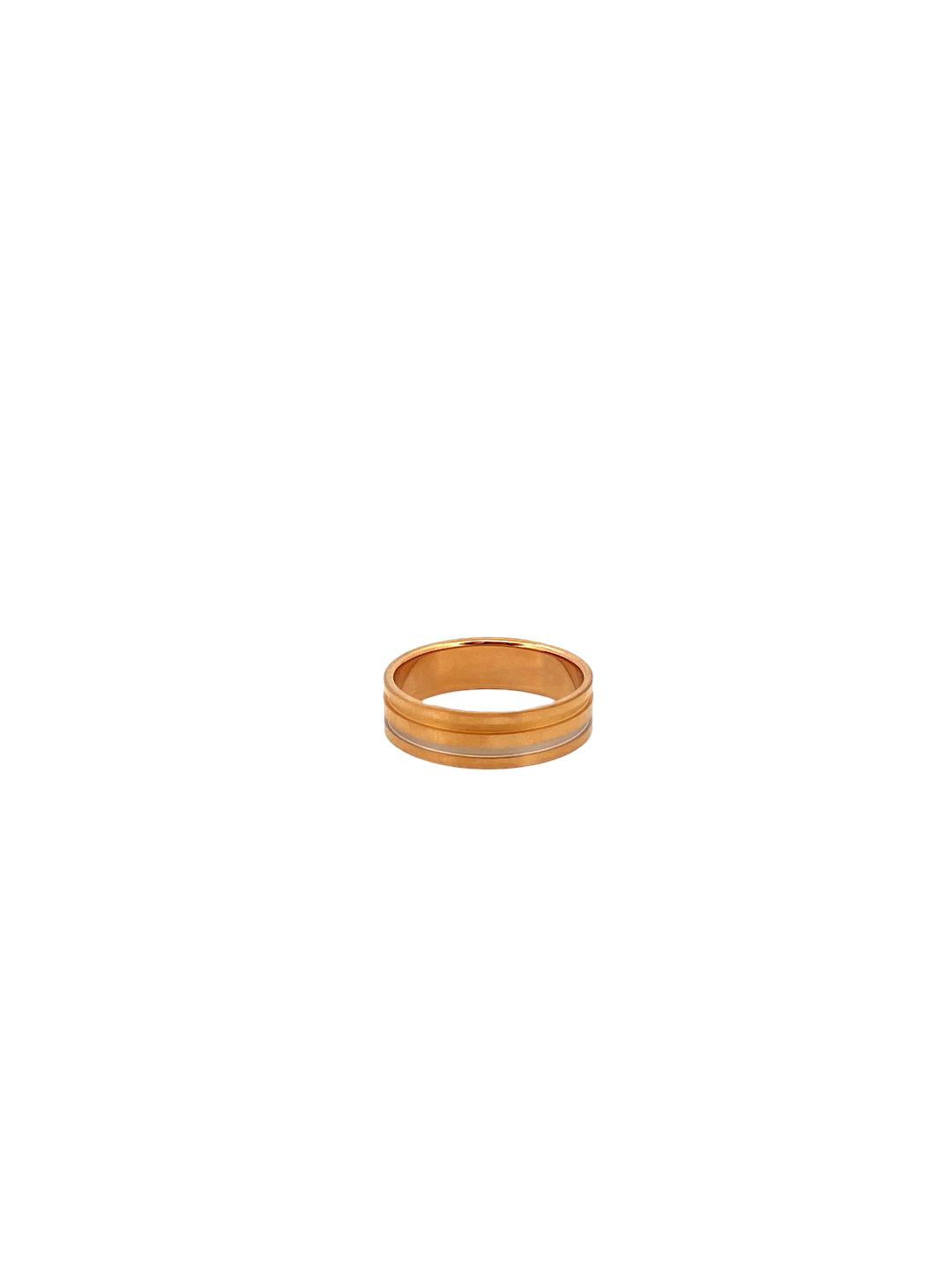 22K Gold Two-tone Designer Band