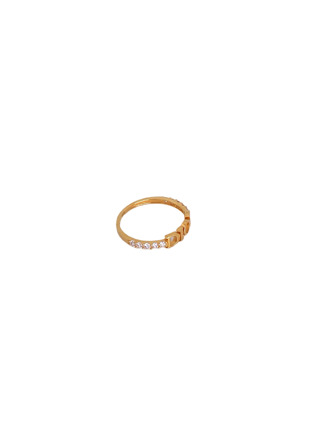 22K Gold CZ Designer Ladies Ring
