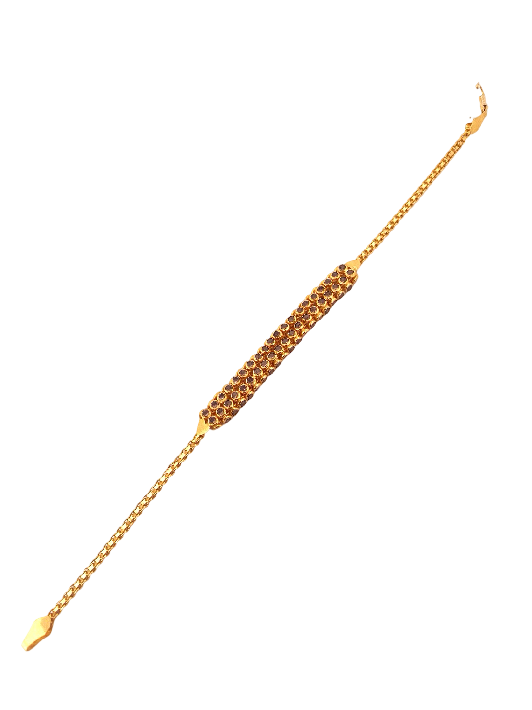 22K Gold CZ Designer Ladies Bracelet