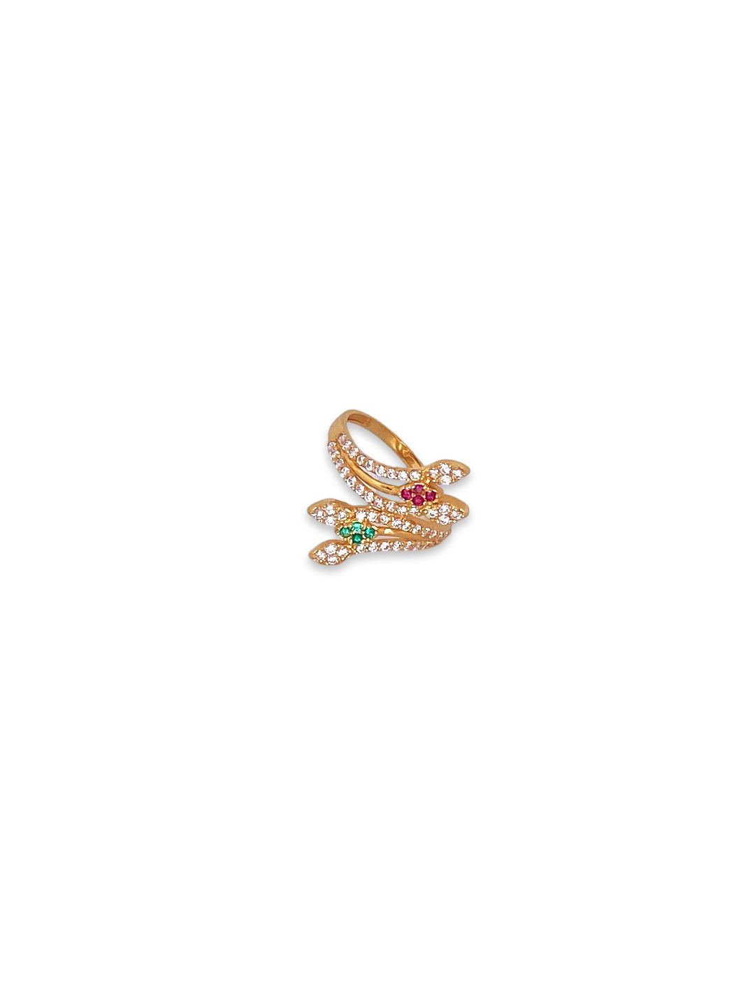 22K Gold CZ Designer Ladies Ring