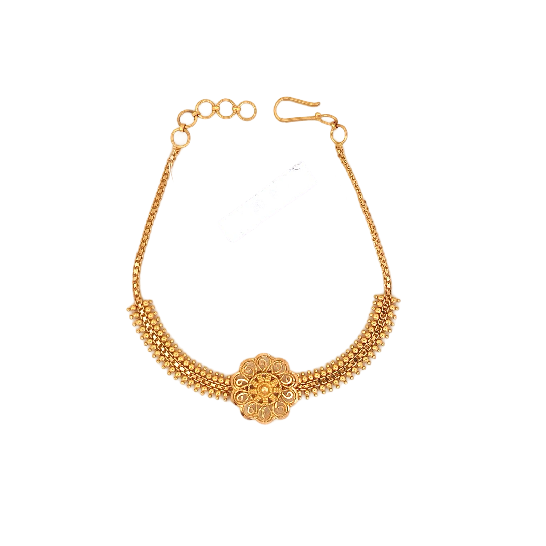 22K Gold Flower Designer Ladies Bracelet