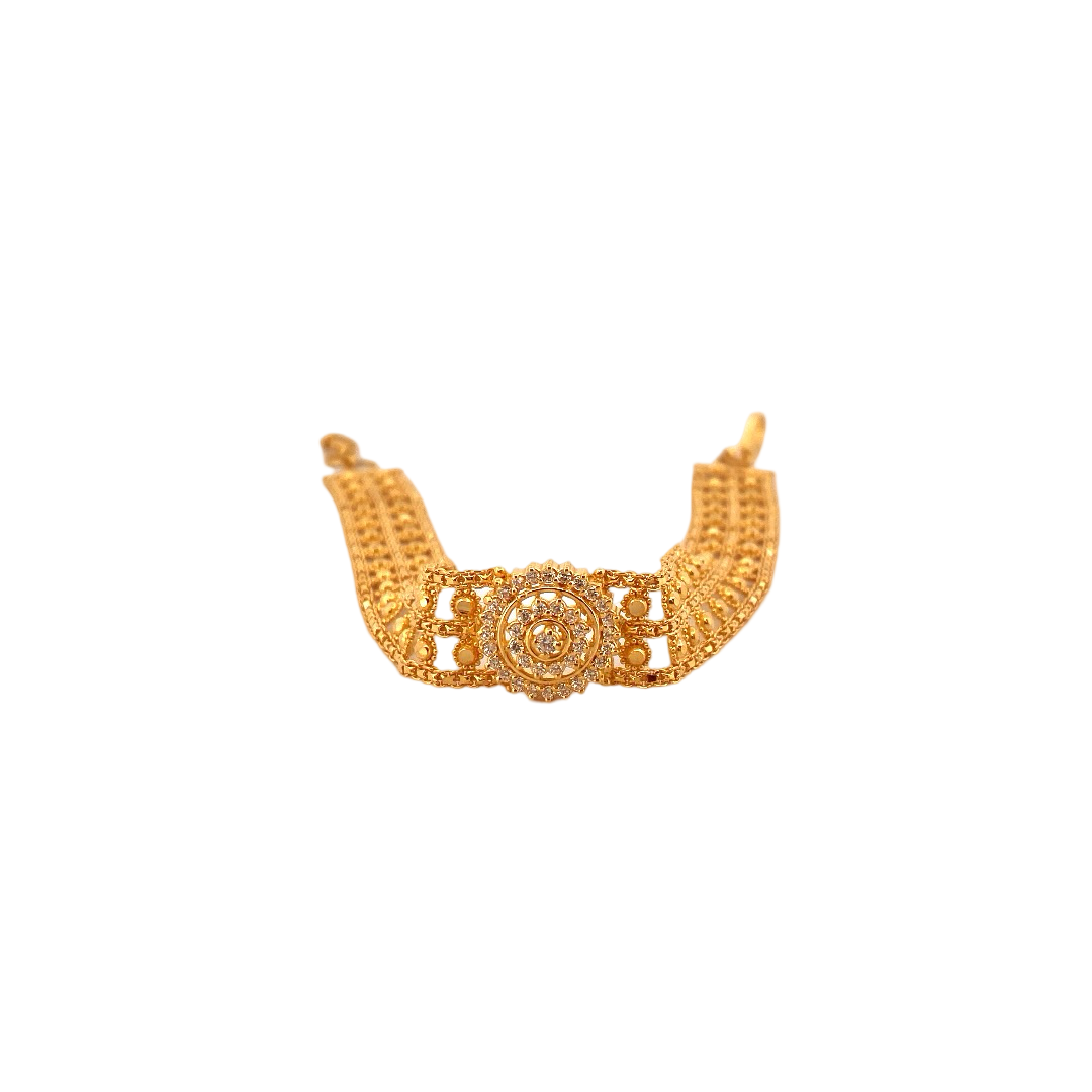 22K Gold CZ Designer Ladies Bracelet