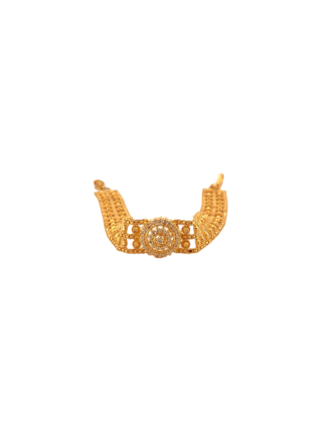 22K Gold CZ Designer Ladies Bracelet