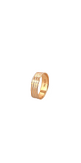 22K Gold Two-tone Designer Band