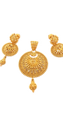 22K Gold Designer Pendant Set