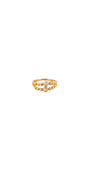 22K Gold Two-tone Designer Ladies Ring