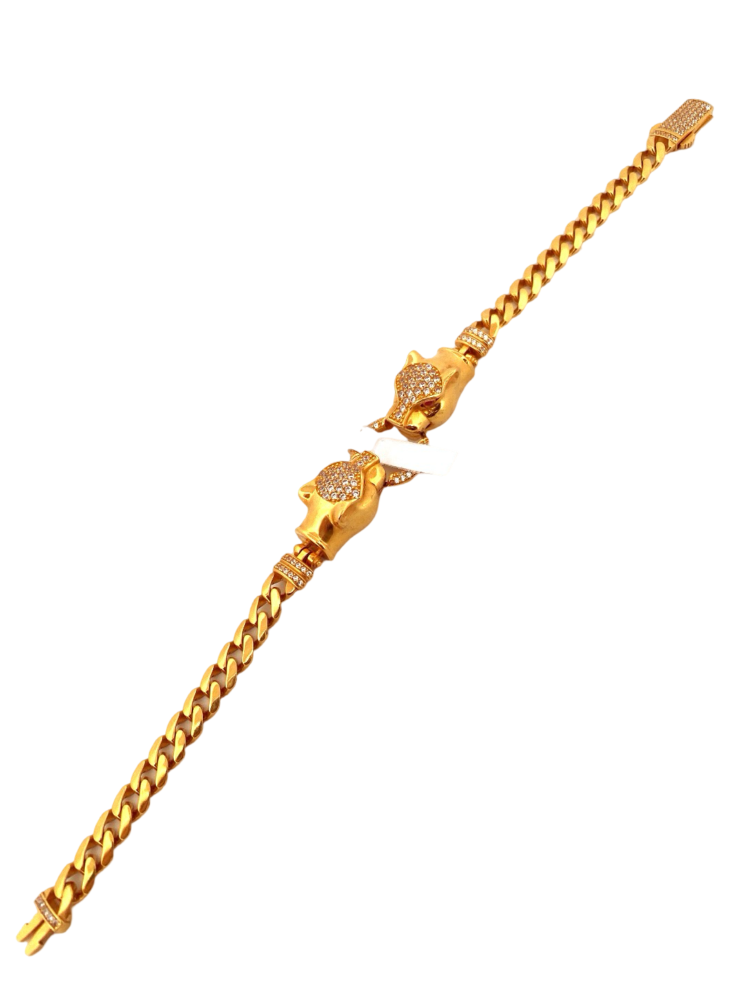 22K Gold CZ Designer Men's Bracelet