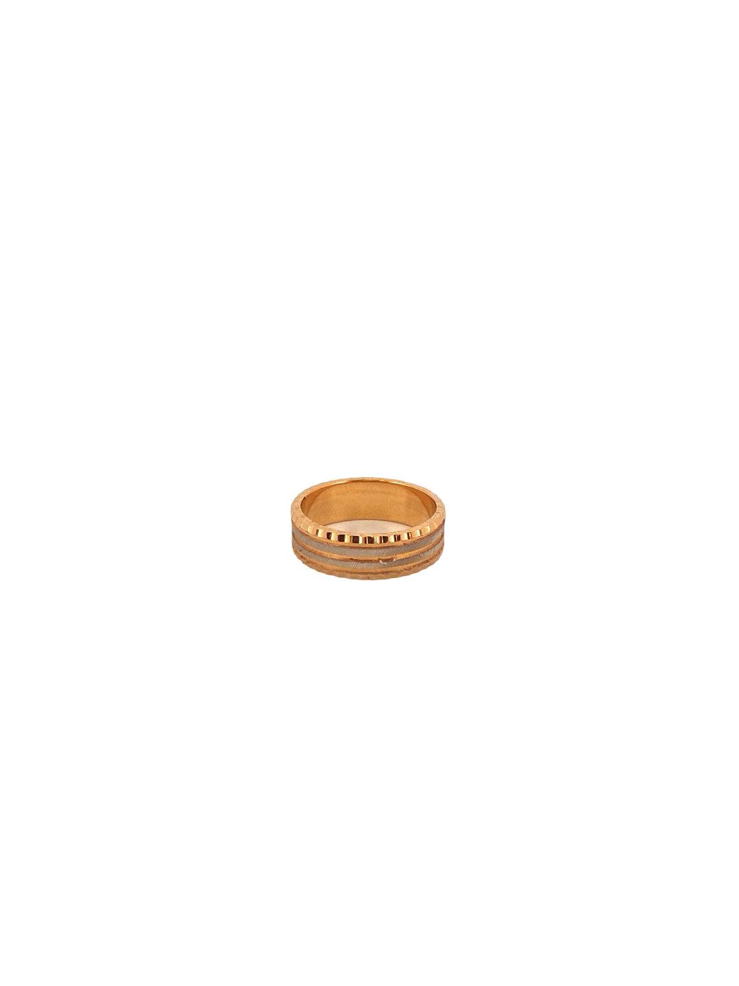 22K Gold Two-tone Designer Band