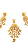 22K Gold Designer Pendant Set