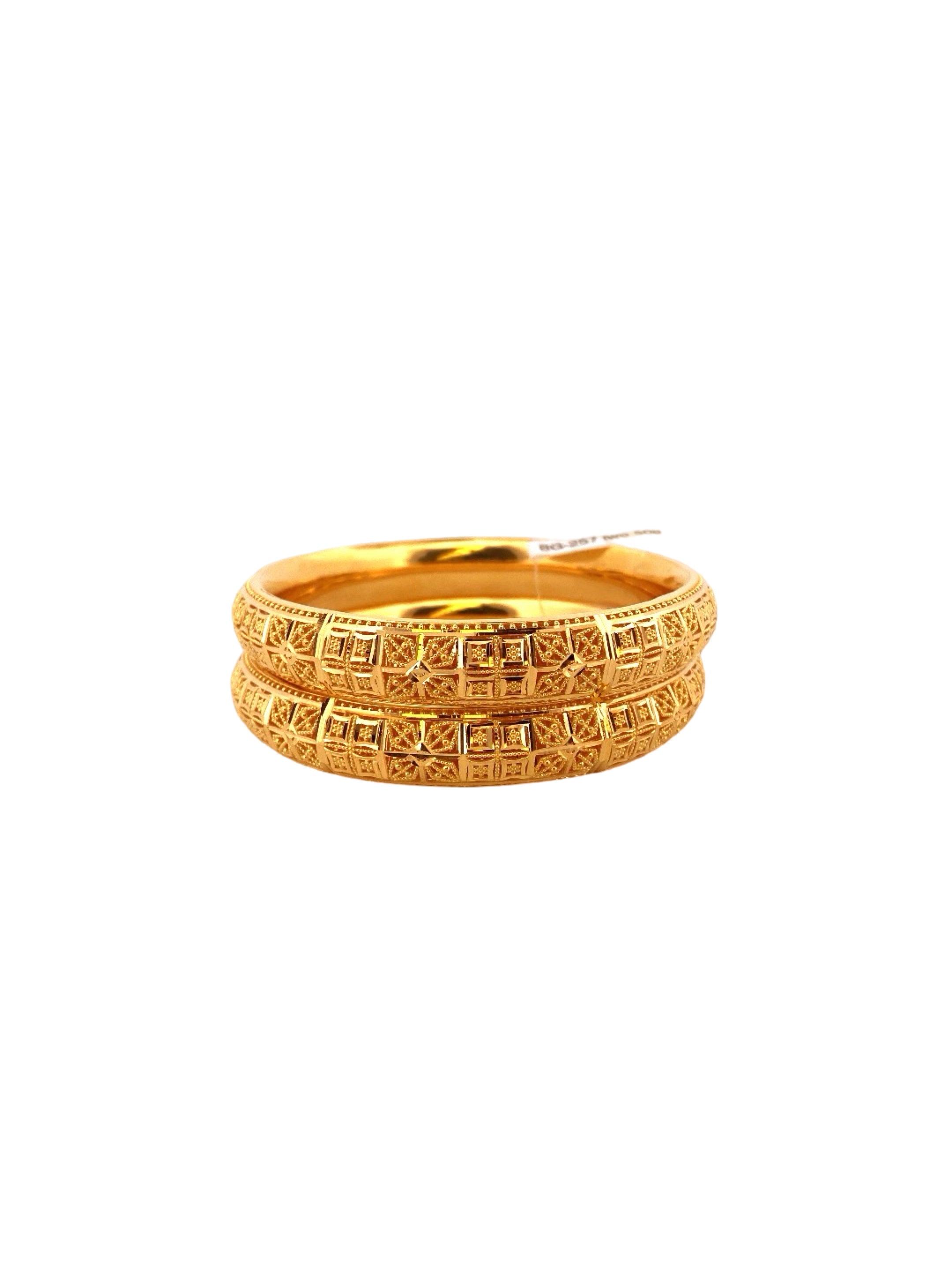 22K Gold Designer 2 Pieces Set Of Bangles