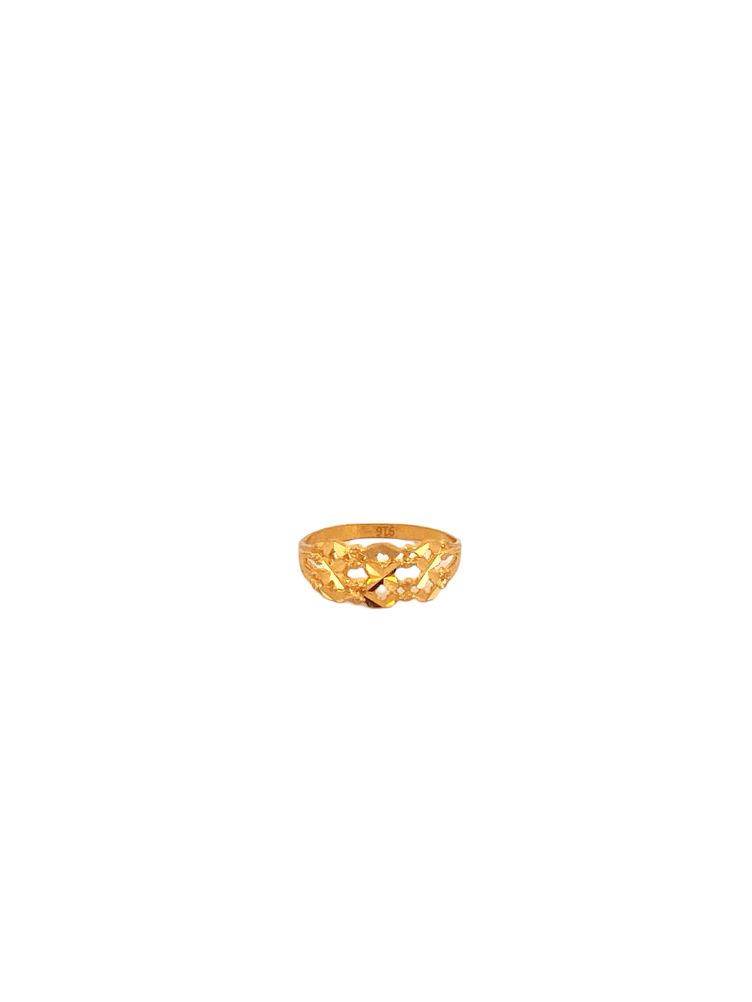 22K Gold Laser Cut Designer Ladies Ring