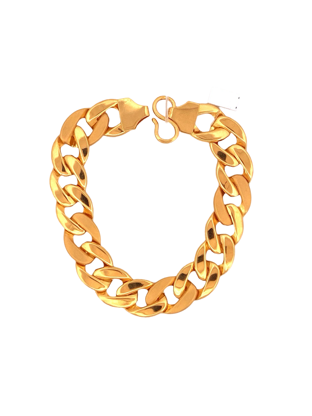 22K Gold Curb Link Designer Men's Bracelet