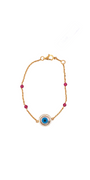 22K Gold Evil Eye CZ Designer Ladies Bracelet