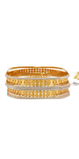 22K Gold Two-tone Designer 2 Pieces Set Of Ladies Bangles