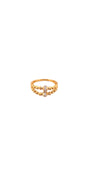 22K Gold Two-tone Designer Ladies Ring