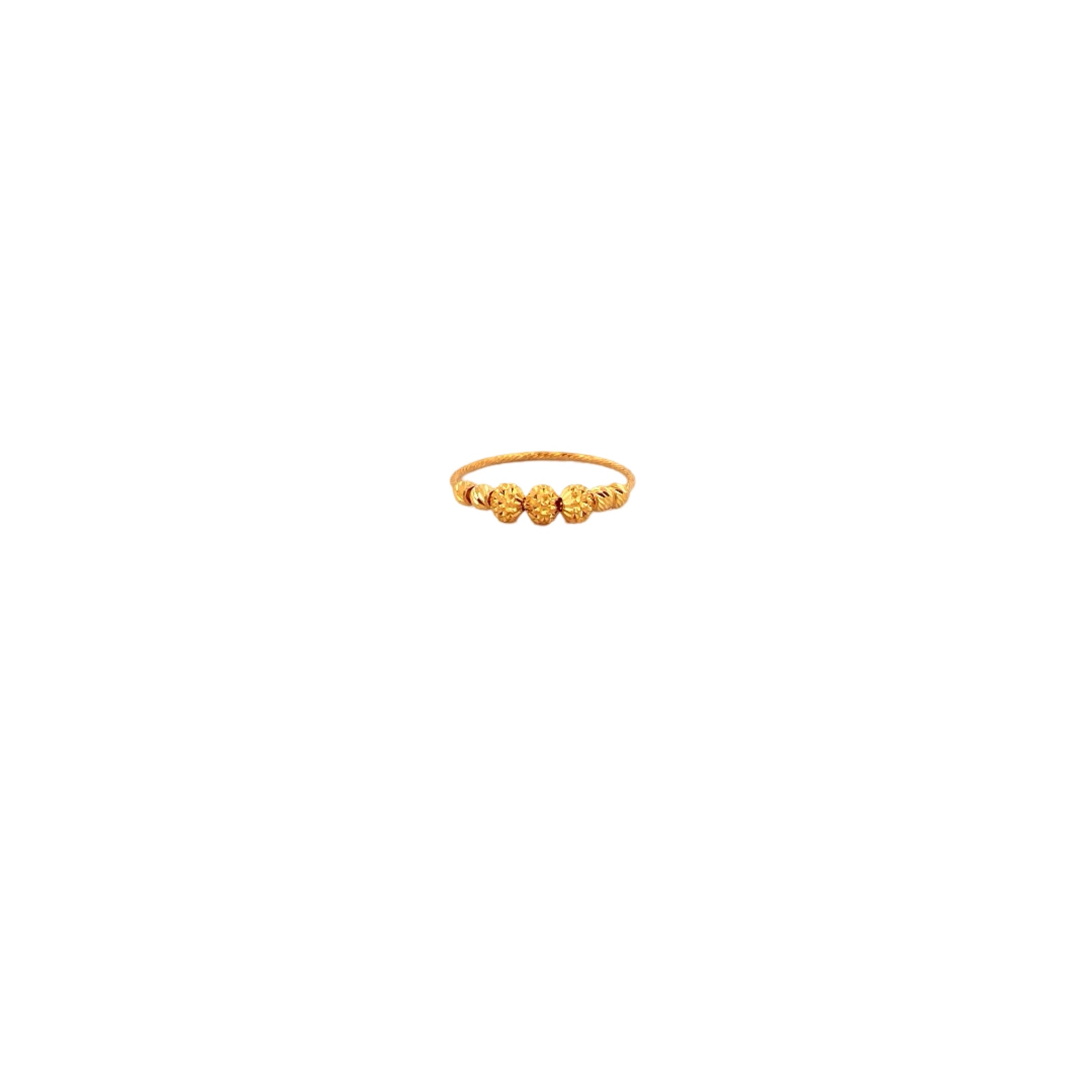 22K Gold Bead Designer Ladies Ring