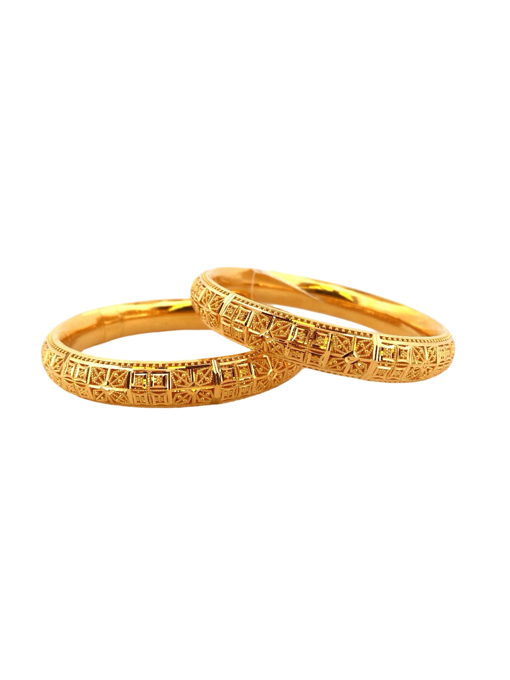 22K Gold Designer 2 Pieces Set Of Bangles