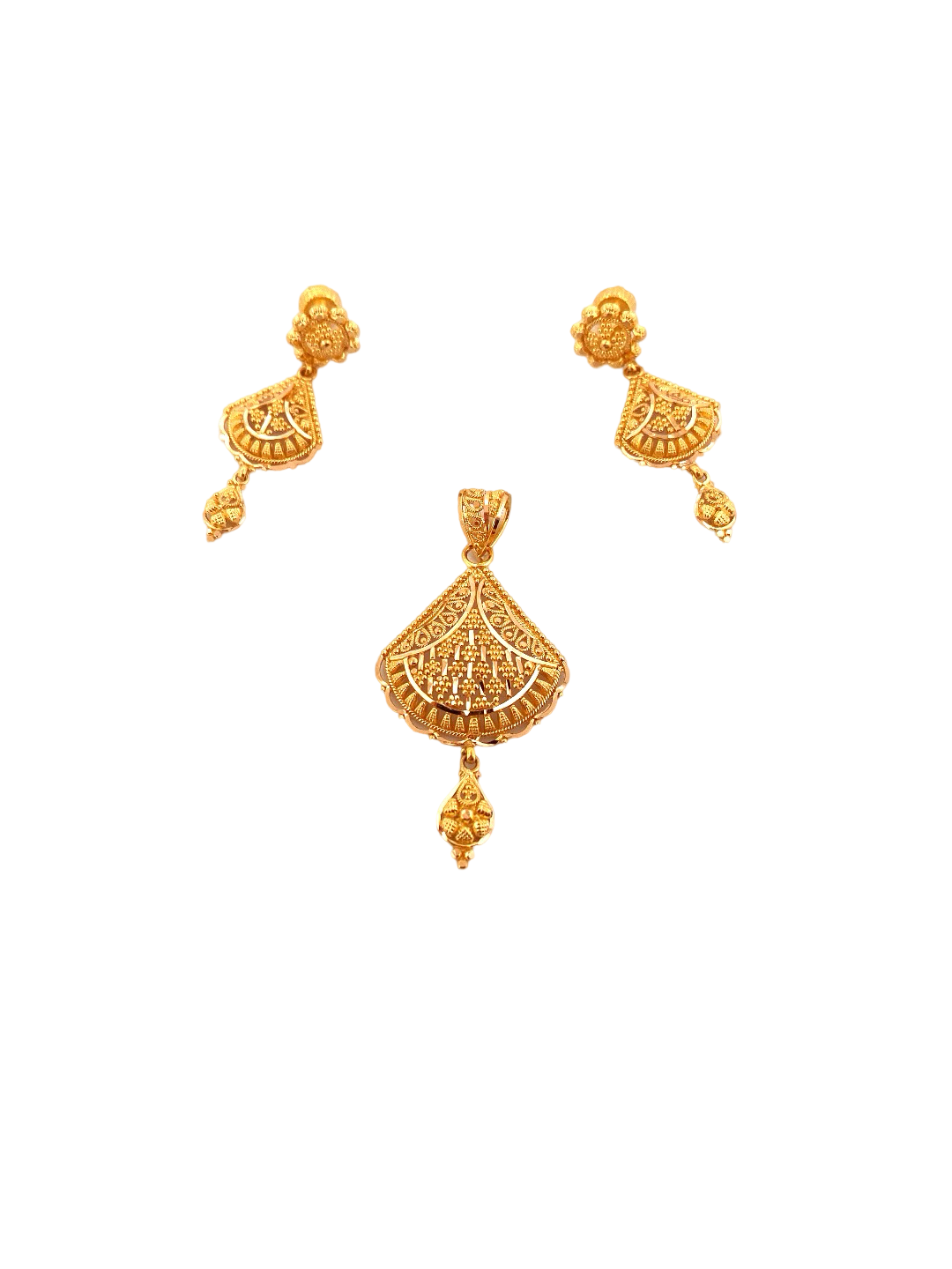 22K Gold Designer Pendant Set
