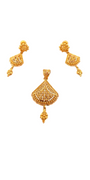 22K Gold Designer Pendant Set