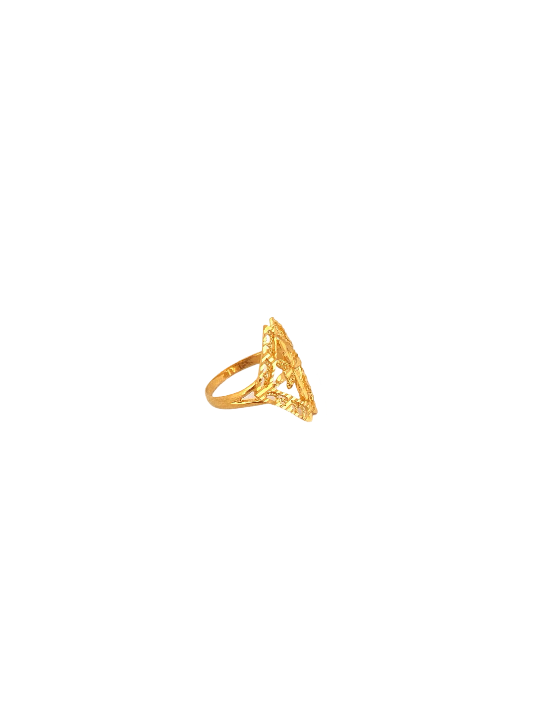 22K Gold Laser Cut Designer Ladies Ring