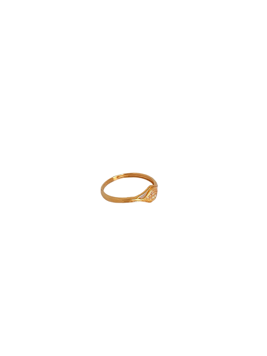 22K Gold CZ Designer Ladies Ring