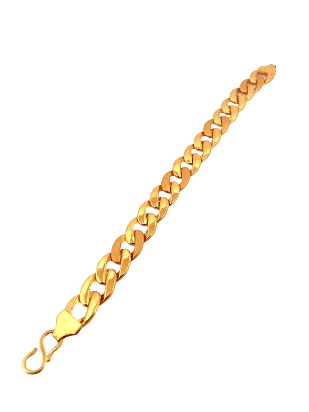 22K Gold Curb Link Designer Men's Bracelet