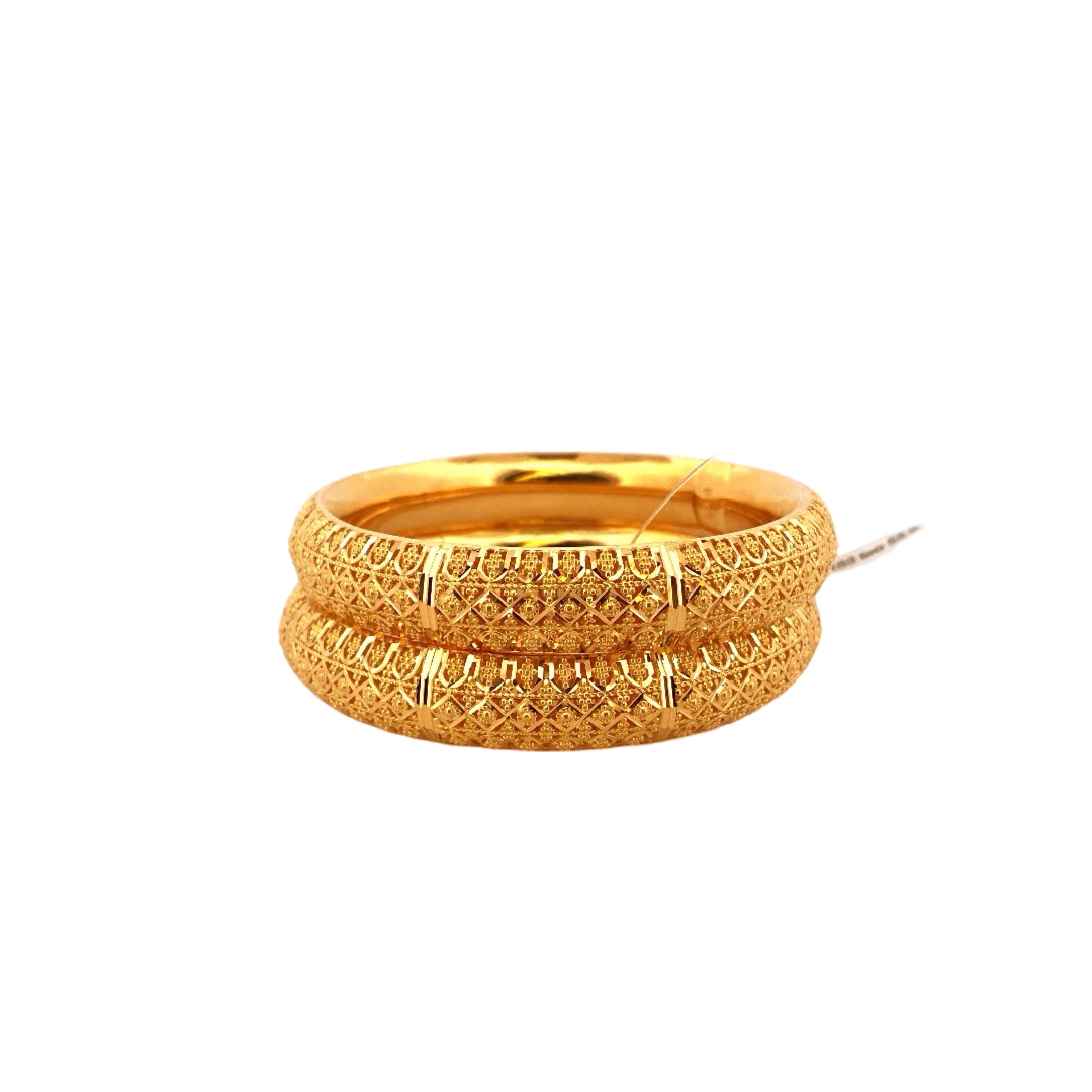 22K Gold Designer 2 Pieces Set Of Bangles