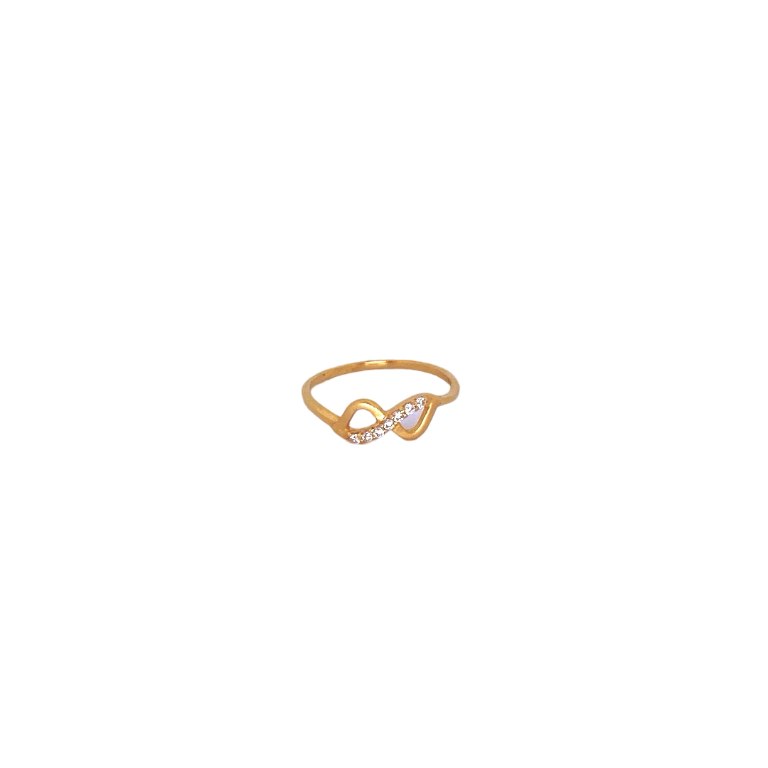 22K Gold CZ Designer Ladies Ring
