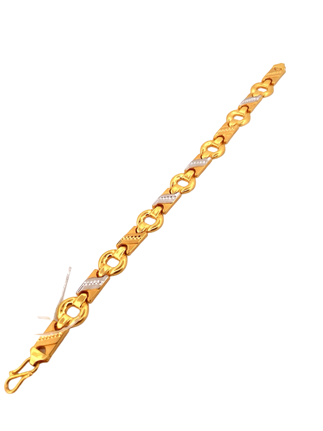 22K Gold Two-tone Designer Men's Bracelet