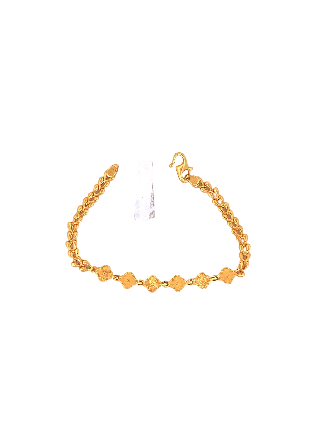 22K Gold Flower Designer Ladies Bracelet