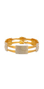 22K Gold Two-tone Designer 2 Pieces Set Of Ladies Bangles