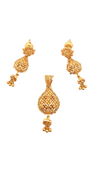 22K Gold Designer Pendant Set