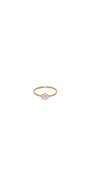 22K Gold CZ Flower Designer Ladies Ring