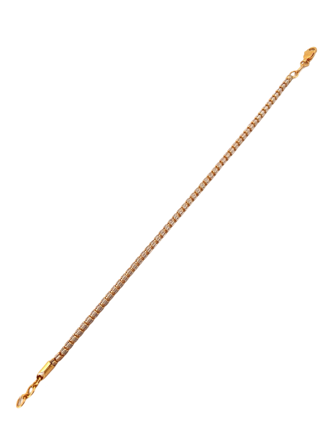22K Gold Two-tone Designer Ladies Bracelet