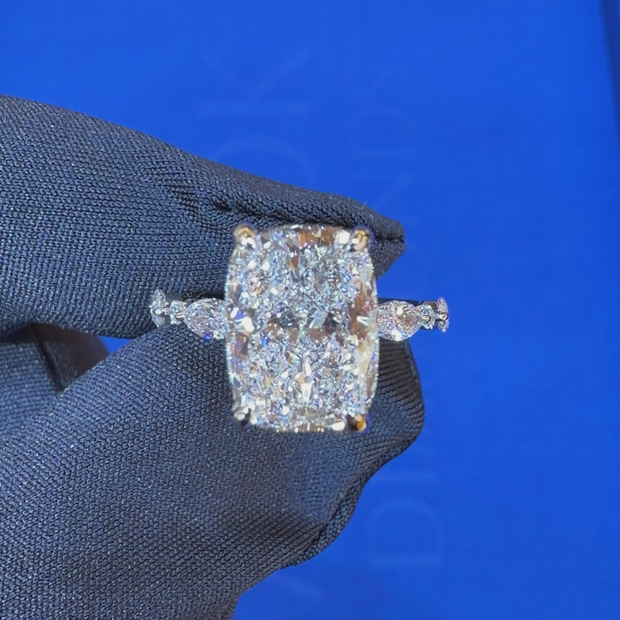 3.5 ct Elongated Cushion Engagement Ring