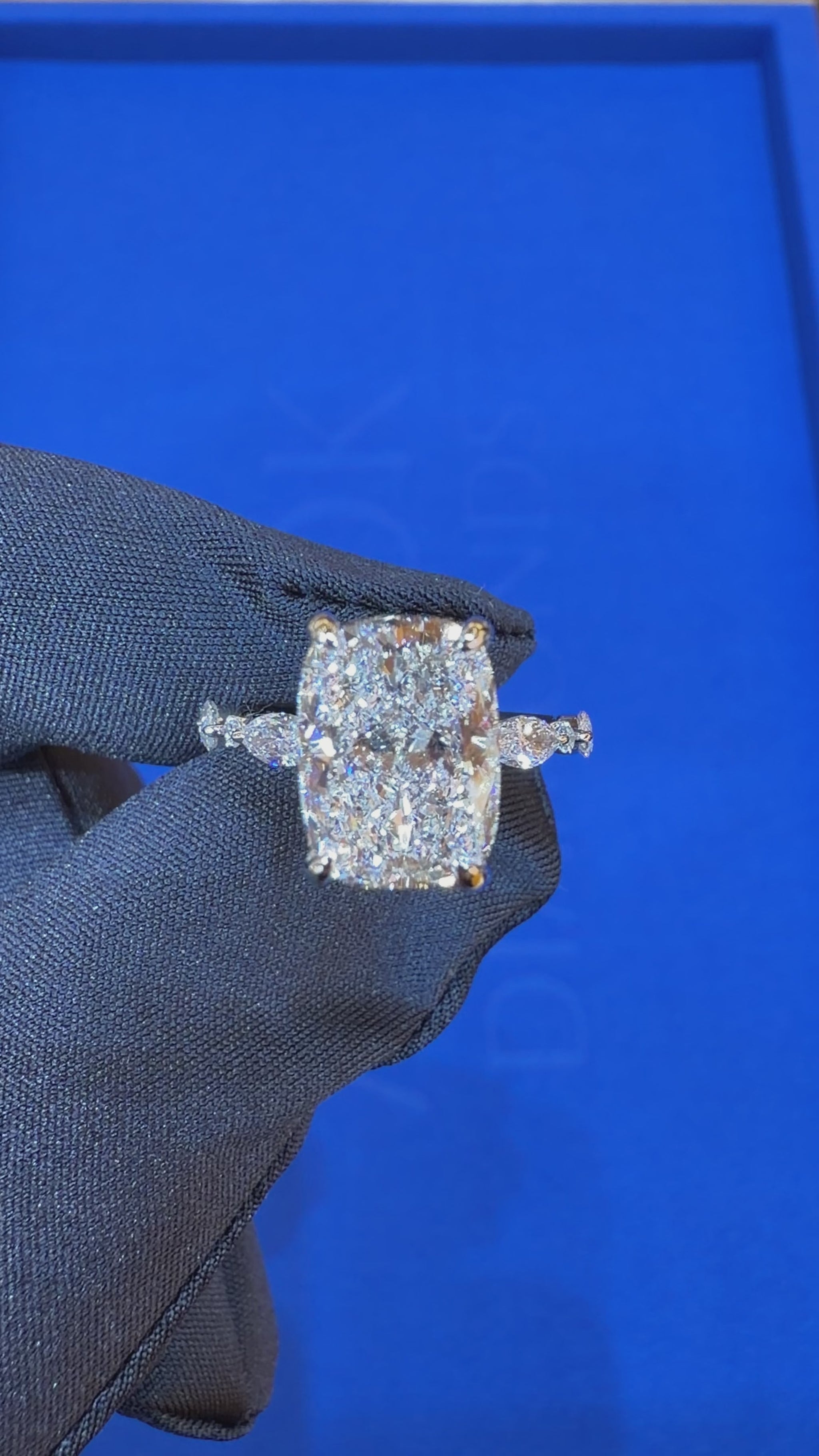 3.5 ct Elongated Cushion Engagement Ring