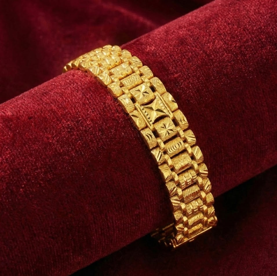 22K Gold Designer Men's Bracelet