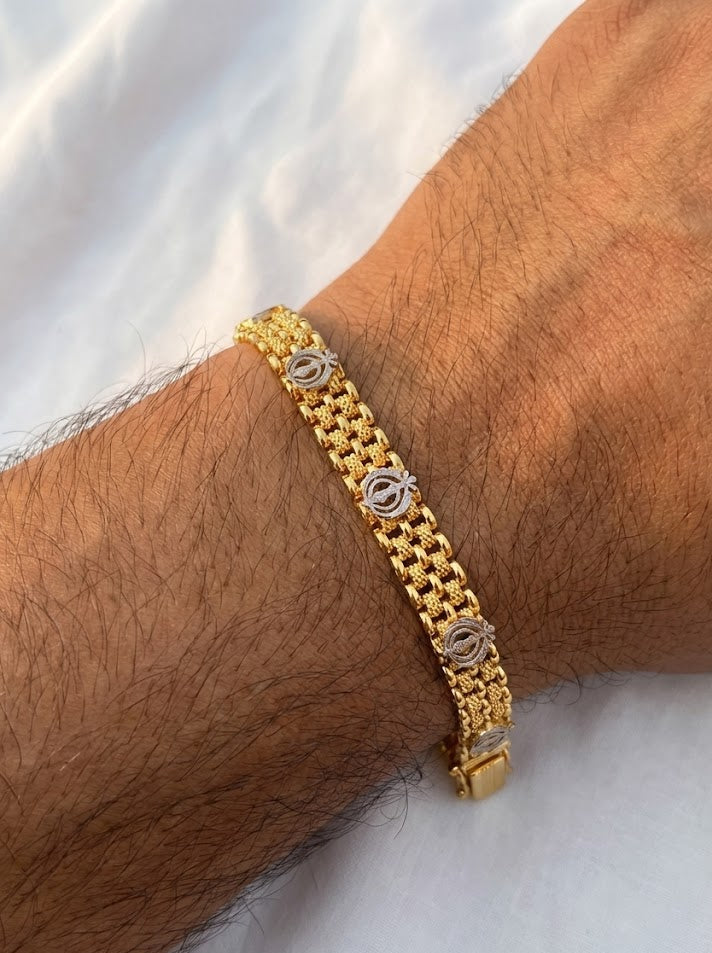 22K Gold Designer Men's Bracelet