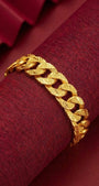 22K Gold Cuban Link Designer Men's Bracelet