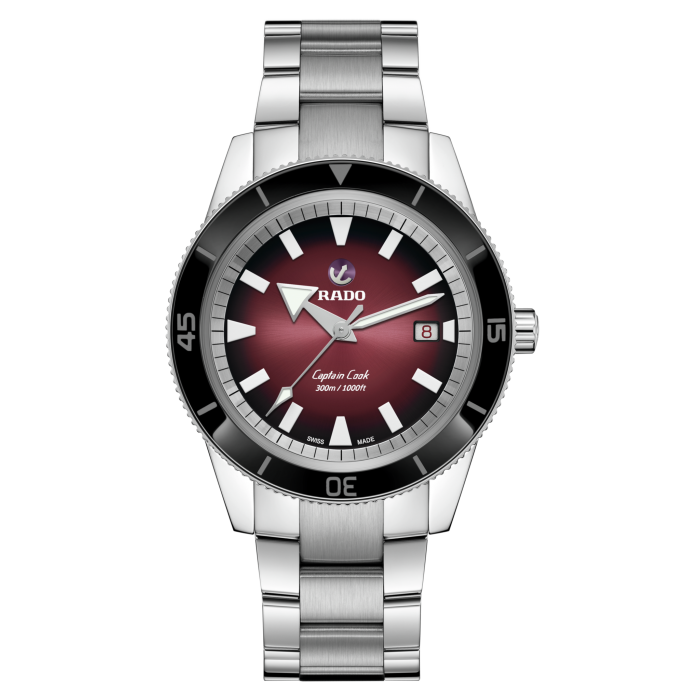 Captain Cook Automatic Stainless Steel Red Gradient 42mm - Ashok Jewellers Canada