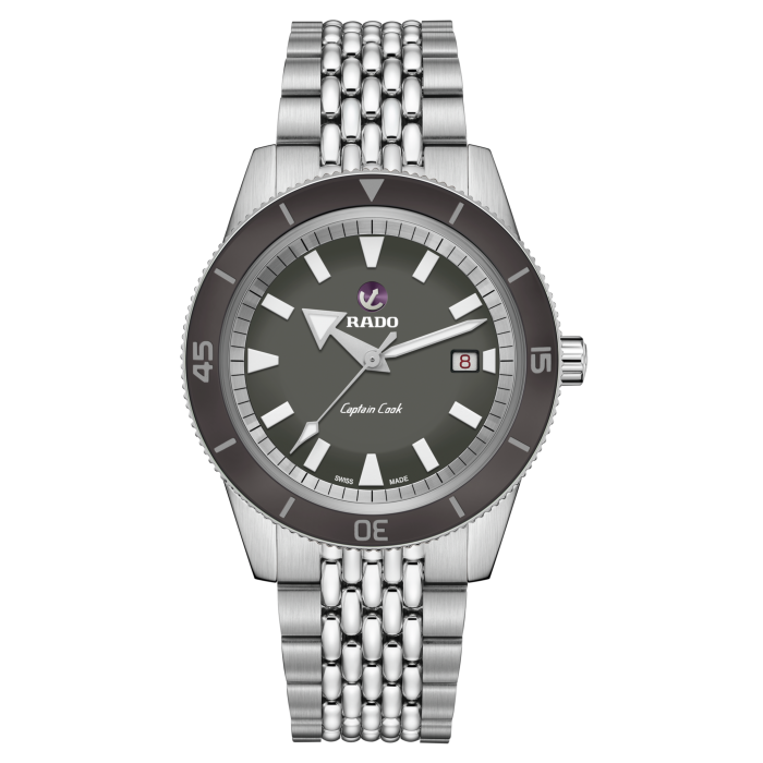 Captain Cook Automatic Stainless Steel Grey 42mm - Ashok Jewellers Canada