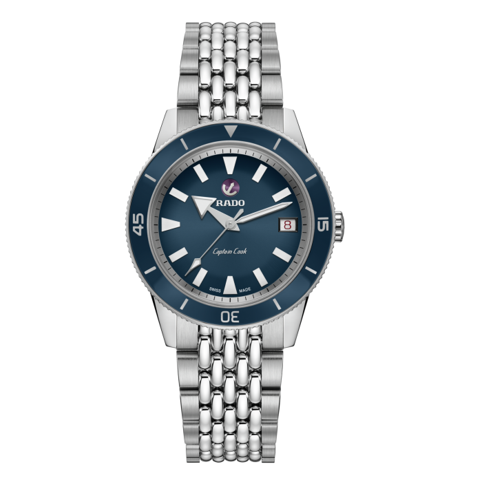 Captain Cook Automatic Stainless Steel Blue 37mm - Ashok Jewellers Canada