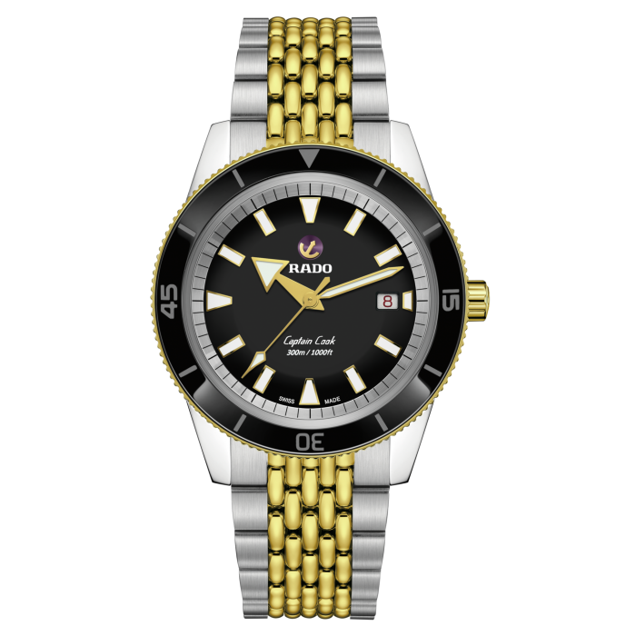 Captain Cook Automatic Stainless Steel Black 42mm - Ashok Jewellers Canada